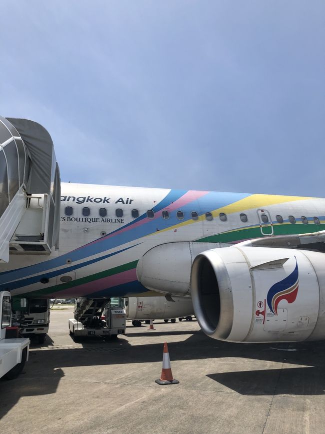 乗ってきたバンコクエアウェイズの機体