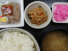 5日目　8月14日　7：00　東北道/紫波SA

6時起床、SAで朝食。

朝定食　500円（うろ覚え）