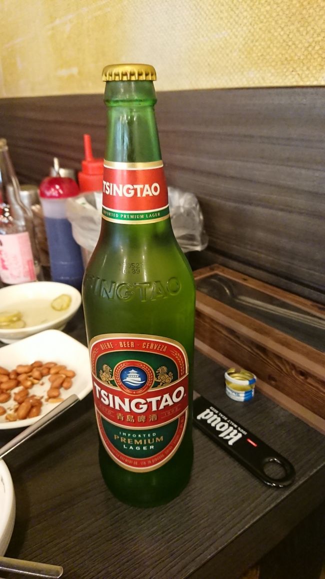 パルパルヘムルタン<br /><br />中国人客が多いのか、青島ビール大瓶が有ったので注文。