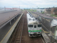 士別駅に到着しました。
上り列車が遅れたため、約5分遅れでの到着となりました。