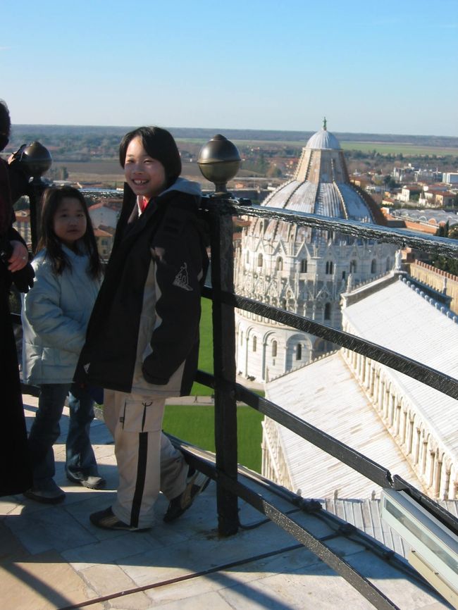屋上で記念撮影