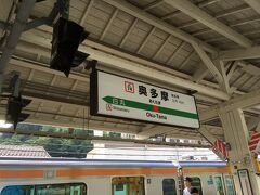 一通り澤乃井を堪能し、再び電車に。

沢井駅から、終点の奥多摩駅へ。