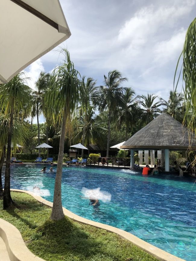 午後はプールに行ってみたり