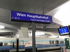 ウイーン中央駅（Wien　Hauptbahnhof）到着です。

まずはお手洗いへ・・Hauptbahnhof駅内のトイレ0.5ユーロでした。

次はすぐに使用する交通チケットを購入。

私の宿泊先は、Loundongasseでしたが、バスで市内に移動。駅の裏側のHauptbahnhofS+Uバスターミナルから市内行きバスがでていました。
