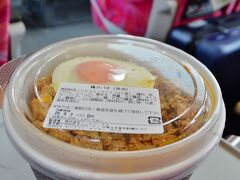 高級タイ料理mango treeのアンテナショップで買った『鶏ガパオ（弁当）』でブランチといたしましょう。
お弁当を食べるのも特急の楽しみの一つですね。