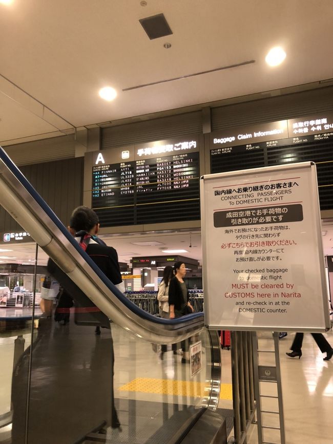 成田に無事到着。今回の旅路は飛行機の遅れやトラブルも一切なくスムーズでした