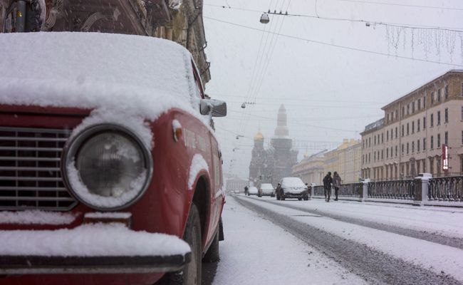 雪の中をぶらぶら待ち歩き