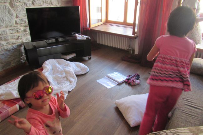 子供たちは準備万端<br />荷物の最終片付けは後にまわして<br />先にタリン観光に行こうか<br />朝７時に観光スタート