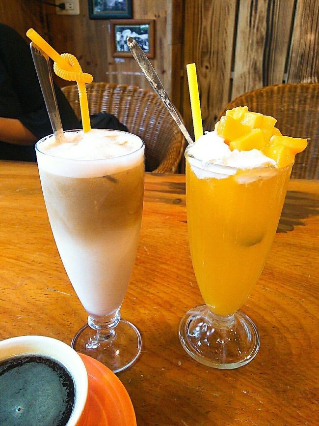 ちびっこも子供料金で100元分頼まなあかんのやろか……と思ってましたが伝票には大人4と書かれていたので、注文は大人だけでよさそう。<br /><br /><br />マンゴースムージー180元(約675円)<br />カフェラテ160元(約600円)<br />アメリカーノ140元(約525円)<br />シュプリームピザ150元(約563円)<br /><br />合計630元(約2363円)<br /><br />劇的に高い 笑<br />これなら電車待たずにタクシーで台北まで帰った方がよかったかも……笑<br /><br />正直マンゴースムージーは缶詰のマンゴーなんじゃないかと思うくらいの味でした。<br /><br />でもトイレもきれいで(和式のみでした)ゆっくりできたし、ちびっこもリス見て楽しそうだったしよしとしよう。