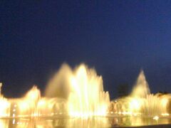 多大浦海水浴場(タデポヘスヨッチャン）駅へ噴水ショーを見に行きました。
座っていた席が風下で水浸しになるので、逃げ回って結局正面へ。
長袖のシャツにジャケットでも寒く、かなりの防寒が必要。
噴水はとっても綺麗でした。