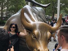 ウォール街に入ったところにチャージングブル像。
ブロードウェイに面したこの牛は、恰好のインスタポイント。

