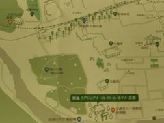  宿泊先の翠嵐でもらった地図
前の川におり、公園を10分進めば竹林の小路に到着と教えて頂き、6時半に出発。
