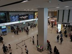 　複数に分かれていたビルは、「国内線ターミナル」として統合。北保安検査場の周りは、すでに新しい空港の表情です。