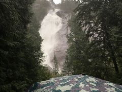 最初に停まった場所はshannon falls。
高い場所から降りてくる水の量に圧巻です。
トイレ休憩も合わせて大体40分はあったと思います。
雨が降る中わざわざ出て行くつもりはなかったのですが、行ったら迫力満点。
結果行ってよかったなと感じました。