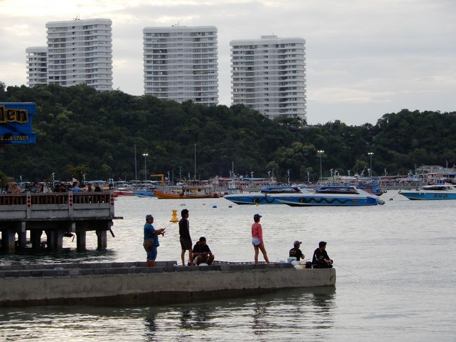 Pier,船着き場にはボートがあふれる。<br />手前の人がいるところには、昔、木製の桟橋があった。