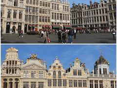 【グランプラス】

17世紀以前に建てられた大部分の建物は木造建築だったそうですが
1695年にフランス国王ルイ14世の命による砲撃で、市庁舎以外の
ほとんどの建物が破壊されたため、その後再建されたものです。