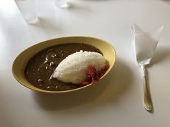 黒部平の２階のレストランでカレーをいただきました。
５月でもまわりに雪景色。