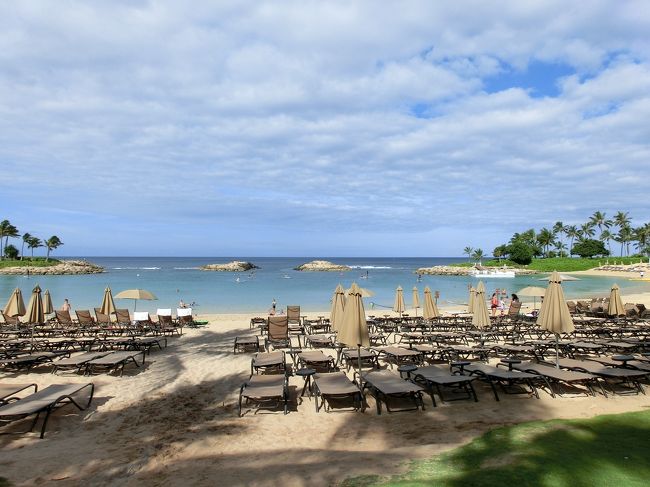 席からの景色です。ビーチが目の前