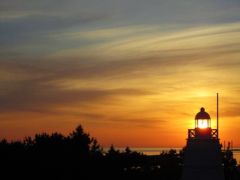 日和山公園からの夕日にうっとりし、