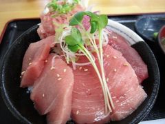 前日は酒田港の小松鮪専門店でマグロ丼を堪能し、