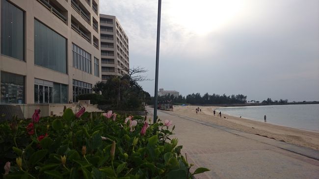 ゴザしんきんスタジアムからホテルまではタクシーで移動しました。<br />少し早めにスタジアムを出たのでタクシーは直ぐにつかまりました。<br />高速にのってもらって移動です。途中で道を間違えたようで…メーターを早めに止めてくれました。5000円くらいかかるかなぁーと思ってたけど3000円くらいで済みました。途中でコンビニにもよってもらって親切なドライバーさんでした！<br /><br />ホテルは恩納村のリザンシーパークホテルです。<br />何年か前の夏に滞在してサービスチケットの豊富さに引かれて再度宿泊です。