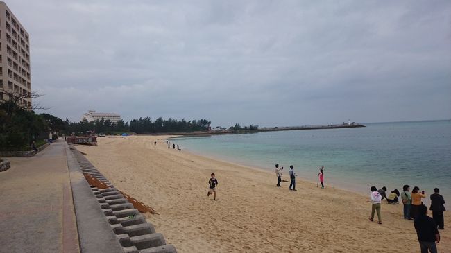 海沿いを散歩します。<br />2月の海は寒くて入れませんが…綺麗です。