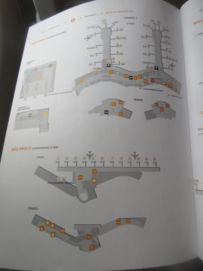 サンパウロ、グアルーリョス国際空港と<br />　コンゴーニャス空港の見取り図<br /><br />