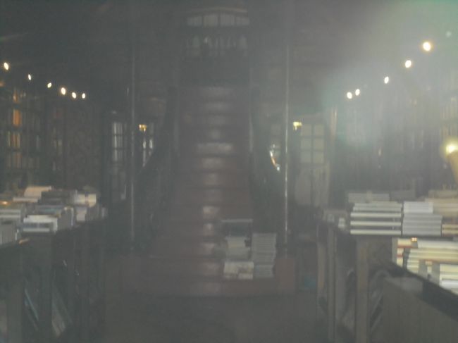 「レロ・エ・イルマオン」開店前で、中には入れなかった。古い書店が、ハリーポッターの映画でも出てきた。中央にかすかに見えるのが「天国への階段」