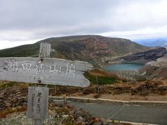 山頂から見たお釜。