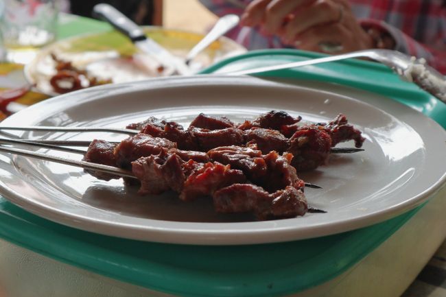 ゼブ牛の串焼きです。