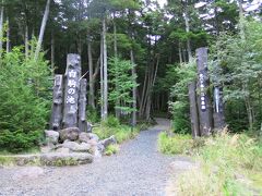 白駒の池
駐車場はガラガラ（そりゃそうだ、月曜日だし）
時々、パラパラと霧雨