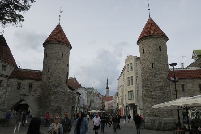 旧市街散策も終盤になってきました。<br />「ヴィル門」はタリンらしい風景です。
