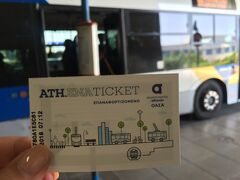あっという間にアテネ到着。
バスでアテネ市内に向かいます。
チケット売り場で先にチケット購入。
絵柄がかわいい～。