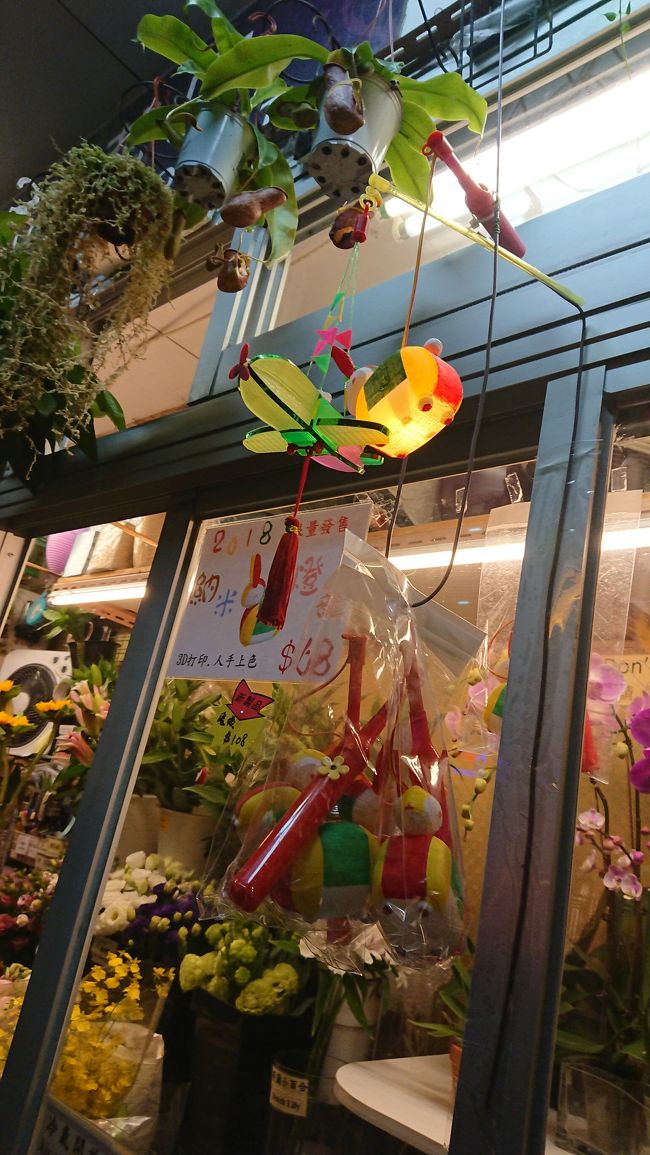 お花屋さんを覗きながら<br />(あー、ランタン持ってくれば良かったな)