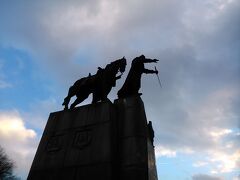 リトアニア大公ゲディミナスの銅像。