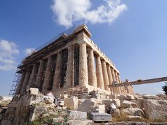 アテネのお目当のパルテノン神殿。
スケールが大きすぎてびっくり。
紀元前にこんな建築が建てられたギリシャ文明にびっくり。