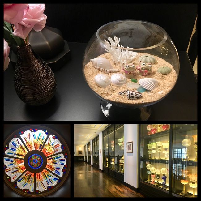 暇なので館内を散策<br />オイルランプギャラリーがありました<br />館内には美術品も飾られています