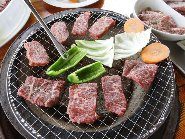 いただきま～す)^o^(<br />牛、ラムなど美味しかったです。