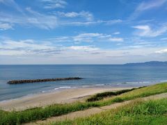 最高の天気（台風接近前日）
山口への道中で広がる景色につい立ち寄りました。
興奮しすぎてスマホを石の上にガッツリ落としました( ；∀；)ﾋｰﾝ