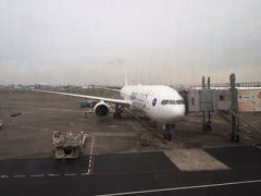 （JAL905）東京（羽田）08:25 ⇒ 沖縄（那覇）11:05

東京はあいにくの天気。