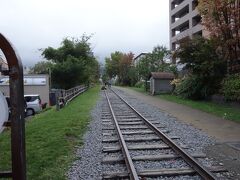 それから、小樽運河に向かいます。途中にあった旧手宮線跡。