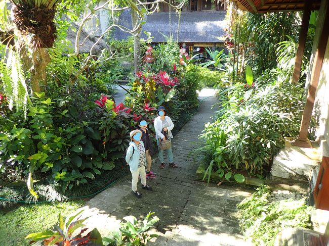 朝7時、「行きますよ～」と下から声が・・・<br />早起きは得意な年になった私たちは、朝から元気はつらつです。<br />これから朝食、そして　チャンプアンのトレッキングに出発です。<br /><br />イバはとっても素敵なホテルです。でもレストランでの食事は今一歩。<br />朝食はジュースやフルーツは美味だし　普通に美味しくいただけました。<br />でも1日目、着いたのが夜9時近かったので、外のレストランに出るのもなあ～という事で、ホテルで食べたのですが、これもかなりクラッシックな感じの料理で正直あんまり美味しくありませんでした。これだけが残念。ウブドのレストランのレベルが上がってきているので　そう感じたのかもしれませんが。