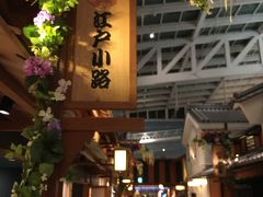 羽田空港国際線ターミナル 「江戸小路」和の街並みで、飲食店やお土産やさんが並んでいて、出発前に時間調整できる便利な場所。