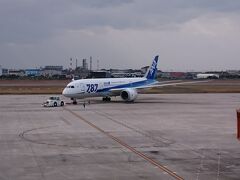 早朝の飛行機なんで近くに前泊。
夕方くらいに羽田に遊びに行き飛行機を眺める。