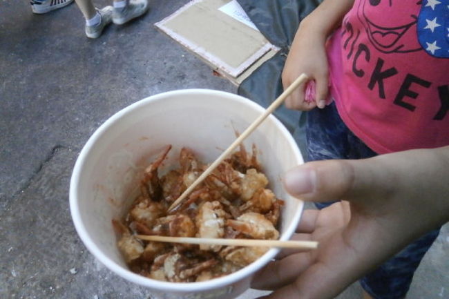 カニの揚げたもの