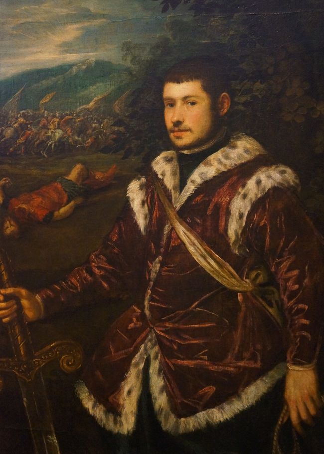 第１章　ルーベンスの世界に展示されていたティントレット（本名ヤコポ・ロブスティ）「ダヴィデを装った若い男の肖像」1555-60年頃 <br />ティントレットは、ヴェネツィアを中心に活躍した画家ですが、ルーベンスがイタリアでその肖像表現に影響を受けたことがよくわかる作品です。こちらも国立西洋美術館所蔵。<br />※本展での写真撮影は不可です。