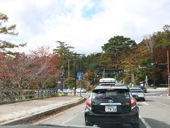 正面に見えるのは二荒山中宮寺。
ここの紅葉は物凄く色鮮やかですよー。