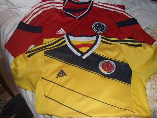 試合終了後、相方は隣のコロンビア人とユニフォームを交換。スタジアムの外では報道陣がけっこういて、日本のテレビ局が私達にむかってマイクを向けてきてびっくり！お話聞かせてくださいっていうから、いやいや、私はいいからこっちにって相方にふったら、そのテレビ局の人、なんていったと思います？<br />”いや、日本人の奥様にコロンビアと日本の狭間にたつ気持ちを教えてください！”<br />だって。<br /><br />どうやら、色黒の相方はコロンビアのユニフォームなんか着てるから、コロンビア人と間違えられた模様。違いますってば、日本人ですから。笑<br /><br />タクシーとの待ち合わせの場所には特に迷うことなくすんなり行けました。運転手と一緒に駐車場へ。よかった、荷物も無事！でもホテルにはもう１組一緒に行くことになってて、その人たちがくるまで待つとかいって待機。<br /><br />が、結局待つこと2時間半！嫌な予感はしたんですよ。元々メールでは18時に試合終了後21時に待ち合わせ場所集合だったのだけど、今日になって試合終了後すぐ待ち合わせって言われたんですよね。多分それがもう１組には伝わってなかった模様。<br /><br />親分ホセはあせりモード。近くのスーパーにいってご飯食べててくれって連絡があり、仕方ないからスーパーへいってハムとチーズとピクルスをかって車で食べました。<br /><br />スーパーにいった時、入口でコロンビアの女の子につかまり、ユニフォームを交換しろ！と言われたんだけど、私今日はユニフォーム直接着てたので、ここじゃ脱げないから無理って断ったら、”じゃトイレに行こう”とトイレに無理やり連れていかれました。<br /><br />で、トイレに入ったはいいけどよくみたらそこ男子トイレ！しかも中には人がいるんですけど。いいからここで脱いでって感じで彼女はさっさと自分のユニフォームを脱いで、私のユニフォームをちらっとめくり<br /><br />”なんだ、もう一枚きてるならいいじゃん！（ってようなことを言ってる模様）”<br />って感じで脱げと迫る迫る。あのこれ、キャミソールです。一応下着なんだけど・・。トイレにいた男の人は面白そうにニヤニヤこっちをみてるし。<br /><br />”こっち見ないで！”って言ってみたけど、よく考えたら勝手に入ってきたのは私達だしな。ええい、旅の恥はかき捨てよ！と思い切ってバッと脱いで彼女のユニフォームを着たのはいいけど、これがまーむせるような香水の香り付きで。気持ち悪い・・・・。<br /><br />いや、貴重な経験でした。笑　その後、ようやく2時間後に来たもう１組の彼らは、何も知らずご飯食べてたそうで・・・。やっぱりね。いや、彼らは悪くないんですけどね。ホセもようやくほっとした感じでした。笑