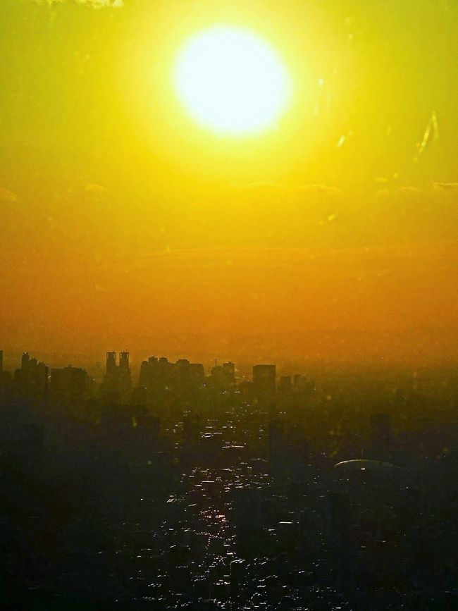 東京スカイツリー 4 夕陽 日の入り 夕焼け 展望デッキから眺め 新宿副都心を染めて 浅草 東京 の旅行記 ブログ By マキタン２さん フォートラベル
