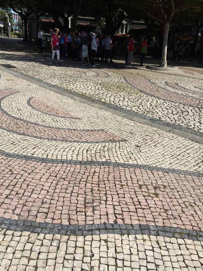 媽閣廟前の広場も世界遺産。